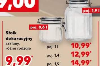 Słoik dekoracyjny szklany 1 l