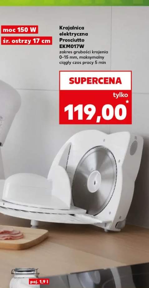 Krajalnica elektryczna Prosciutto EKM017W