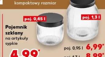 Pojemnik szklany na artykuły sypkie 0,45 l
