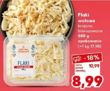 Flaki wołowe krojone, blanszowane