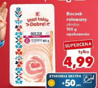 Boczek rolowany plastry