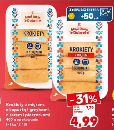 Krokiety z mięsem, z kapustą i grzybami, z serem i pieczarkami