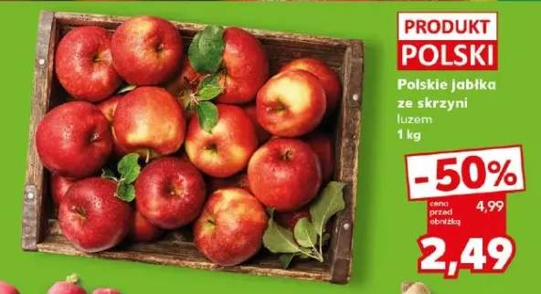 Jabłka polskie ze skrzyni luzem