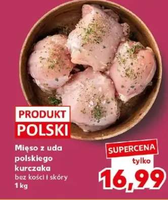 Mięso z uda polskiego kurczaka bez kości i skóry