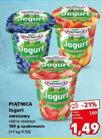 Jogurt owocowy różne rodzaje