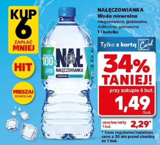 Woda mineralna niegazowana, gazowana, delikatnie gazowana