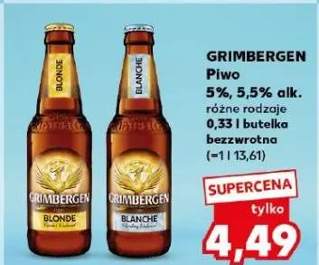 Piwo Grimbergen różne rodzaje