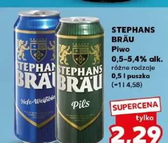 Piwo Stephans Brau różne rodzaje