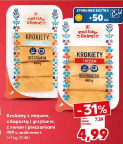 Krokiety z mięsem, z kapustą i grzybami, z serem i pieczarkami