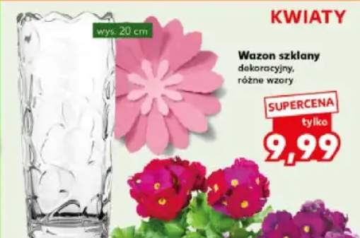 Wazon szklany dekoracyjny, różne wzory