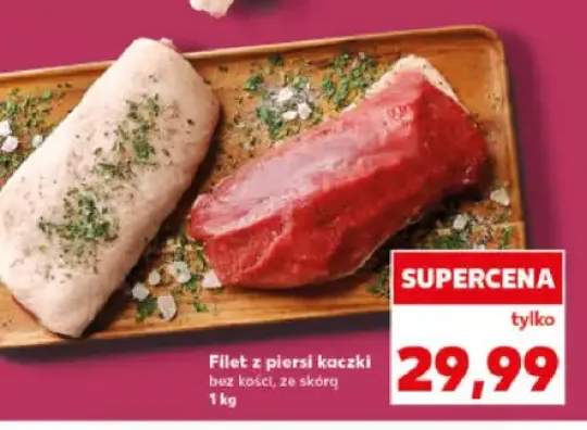 Filet z piersi kaczki bez kości, ze skórą