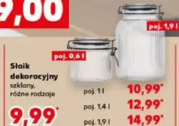 Słoik dekoracyjny szklany, różne rodzaje
