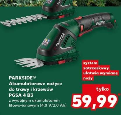 Akumulatorowe nożyce do trawy i krzewów PGSA 4 B3