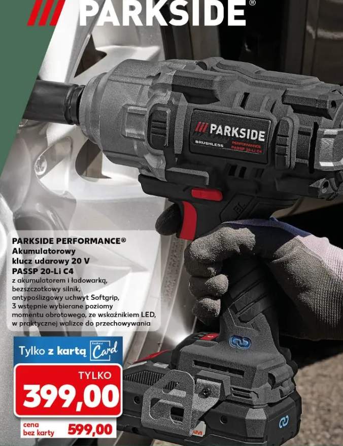 Akumulatorowy klucz udarowy 20 V PASSP 20-Li C4