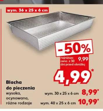 Blacha do pieczenia wysoka, ocynowana