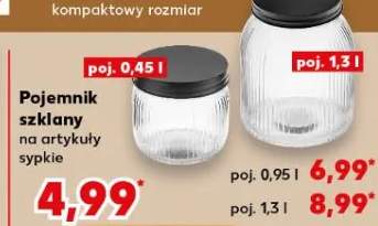 Pojemnik szklany na artykuły sypkie poj. 1.3l
