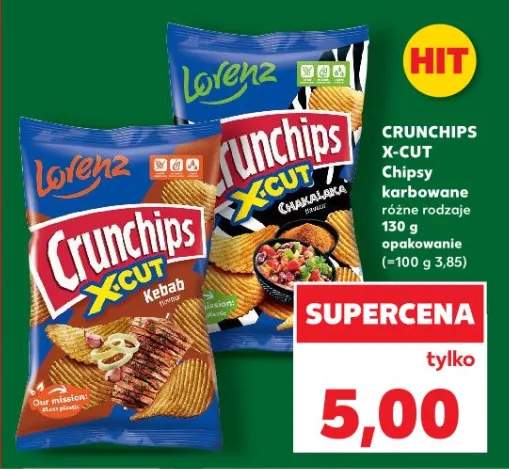 Chipsy karbowane różne rodzaje