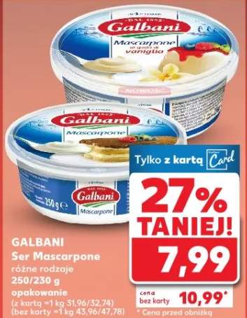 Ser Mascarpone różne rodzaje