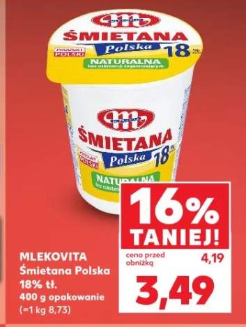 Śmietana Polska 18% tł.