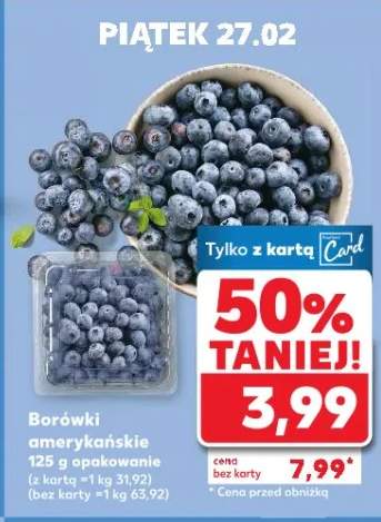 Borówki amerykańskie 125g opakowanie