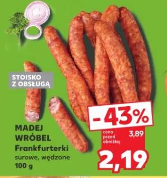 Frankfurterki surowe, wędzone 100g