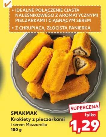 Krokiety z pieczarkami serem Mozzarella