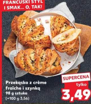 Przekąska z crème fraîche i szynką