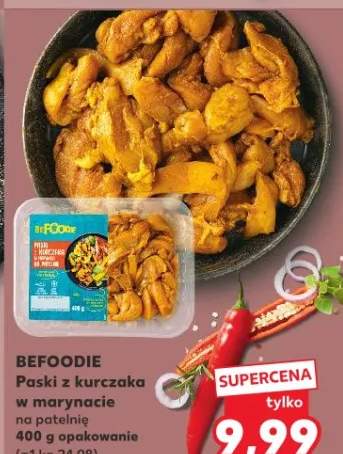 Paski z kurczaka w marynacie na patelnię