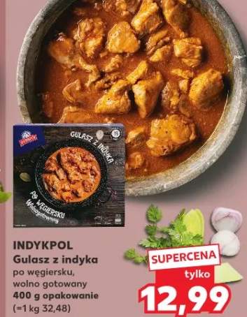 Gulasz z indyka po węgiersku, wolno gotowany