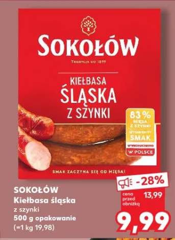 Kiełbasa śląska z szynki