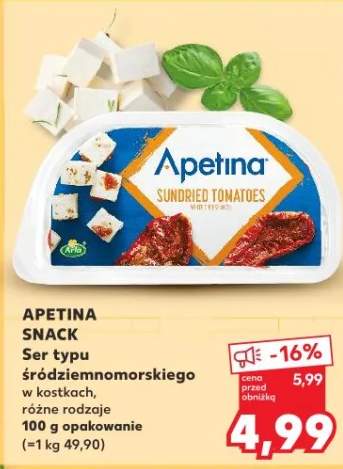 Ser typu śródziemnomorskiego w kostkach różne rodzaje 100g opakowanie