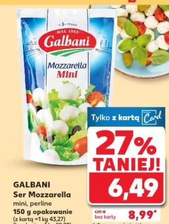 Ser Mozzarella mini perline 140g opakowanie