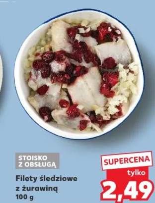 Filety śledziowe z żurawiną 100g