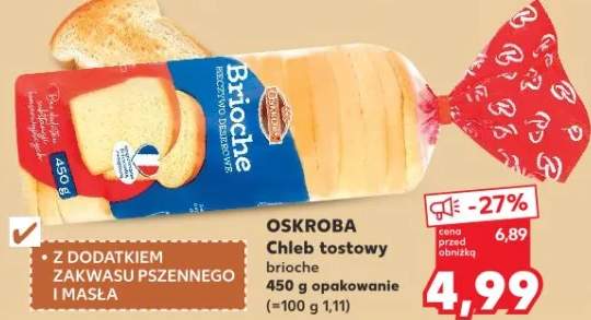 Chleb tostowy brioche