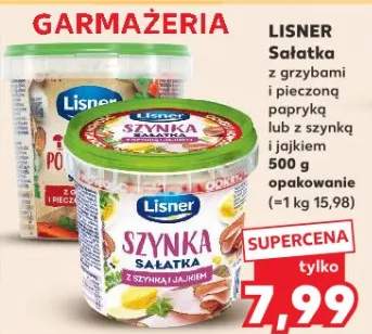 Sałatka z warzywami i pieczonych papryk z czosnkiem lub ze szynką i jajkiem