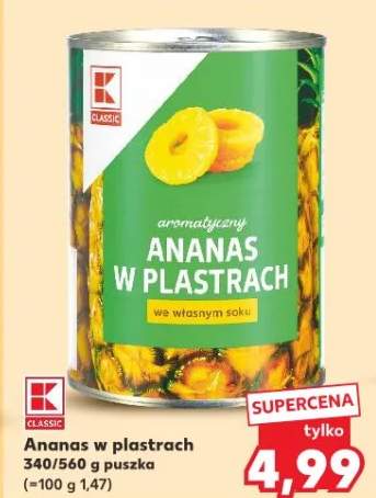 Ananas w plastrach