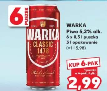 Piwo Warka Classic