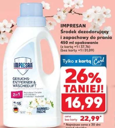 Środek dezodorujący i zapachowy do prania