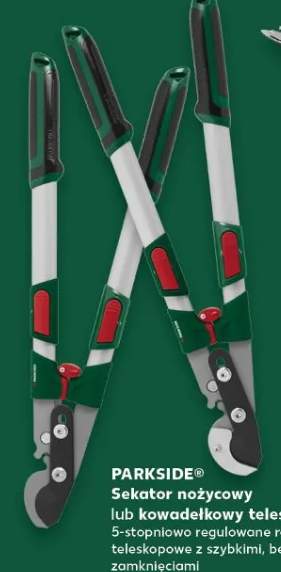 Sekator nożycowy lub kowadełkowy teleskopowy