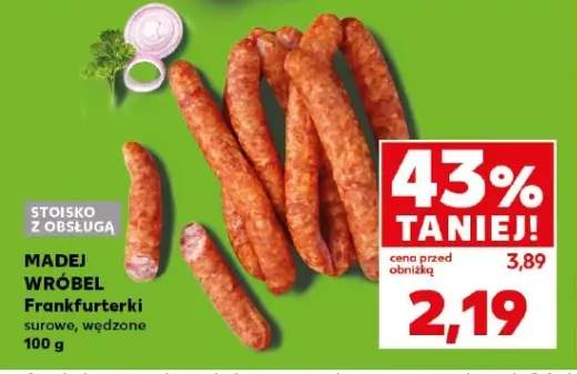 Frankfurterki surowe wędzone