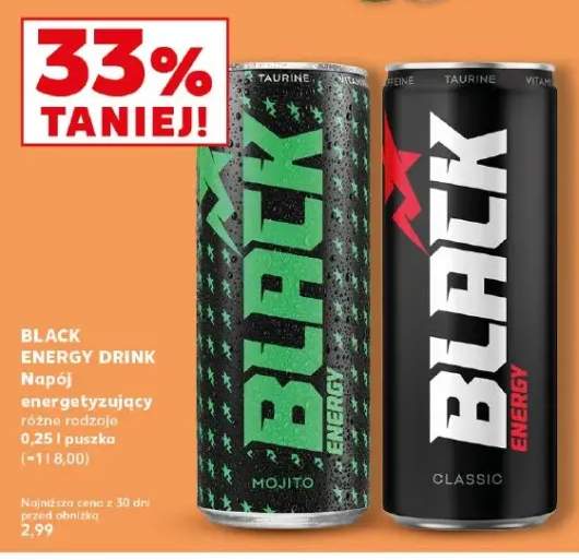 Napój energetyzujący różne rodzaje