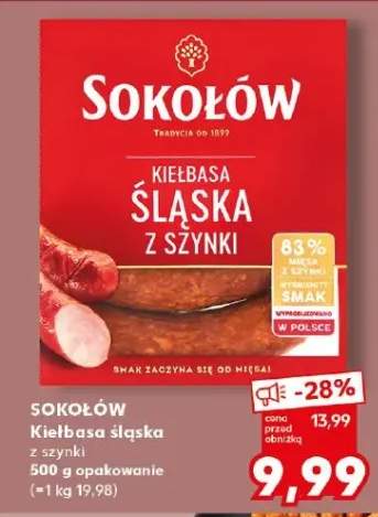 Kiełbasa Kiełbasa śląska z szynki