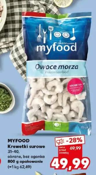 Krewetki surowe 31-40, obrane, bez ogonka