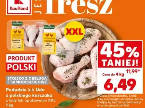 Podudzie lub udo z polskiego kurczaka z kością lub opakowanie XXL