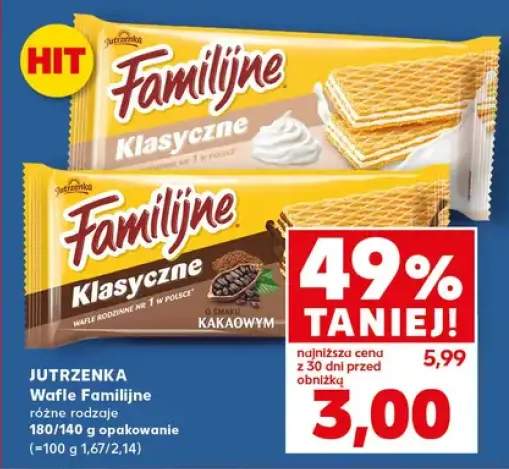 Wafle Familijne różne rodzaje
