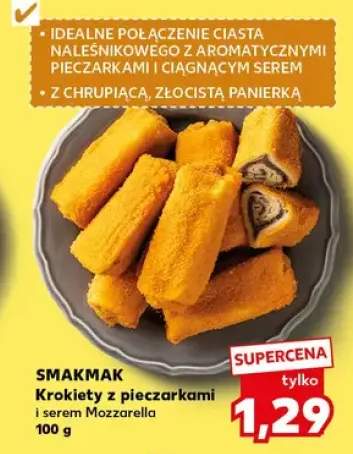 Krokiety z pieczarkami serem Mozzarella