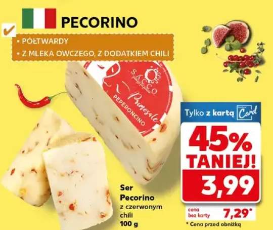 Ser Pecorino z czerwonym chili