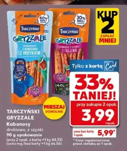 Kabanosy Gryzzale z szynki