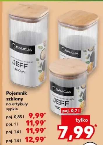 Pojemnik szklany na artykuły sypkie