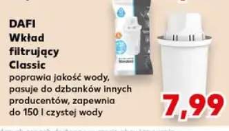 Wkład filtrujący Classic poprawia jakość wody, pasuje do dzbanków innych producentów, zapewnia do 150 l czystej wody
